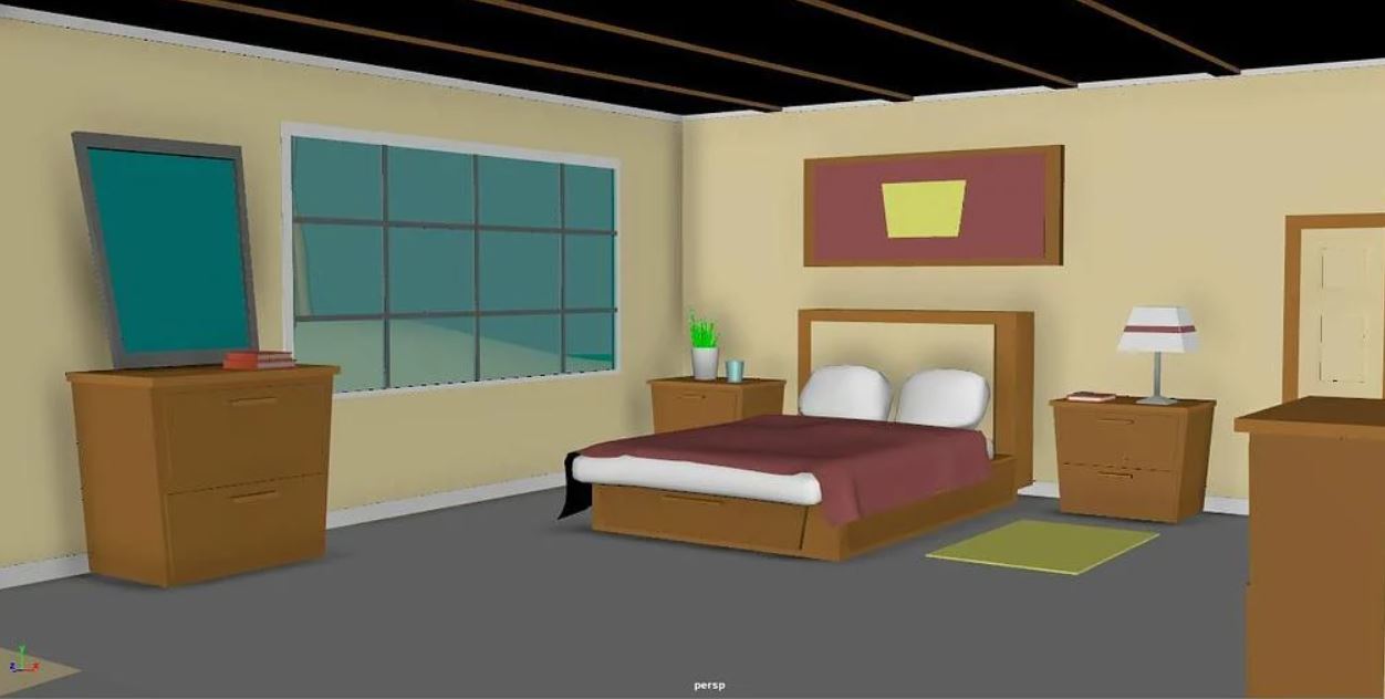 Free-Maya-Rigs-Bedroom
