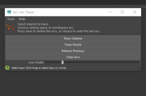 free_maya_animation_scripts_arc_tracer free maya script arc tracer
